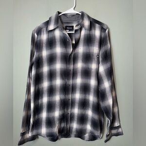 Marmot‎ Men’s Black and White Plaid Flannel Shirt Soft Size Small